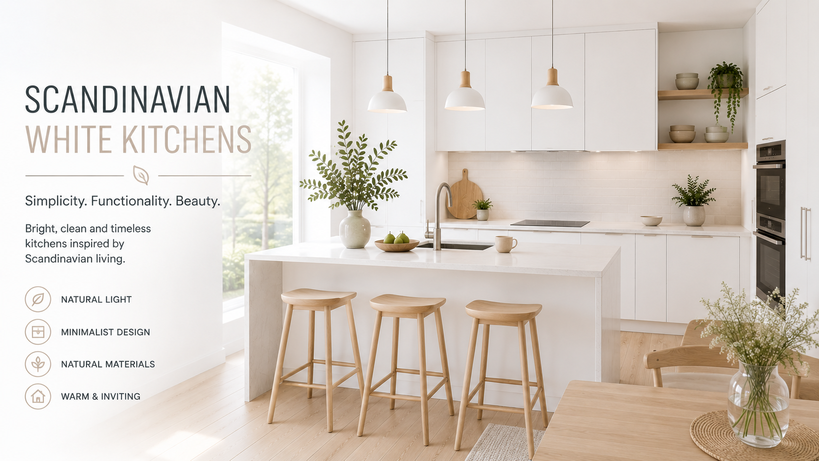 11 Scandinavian White Kitchens