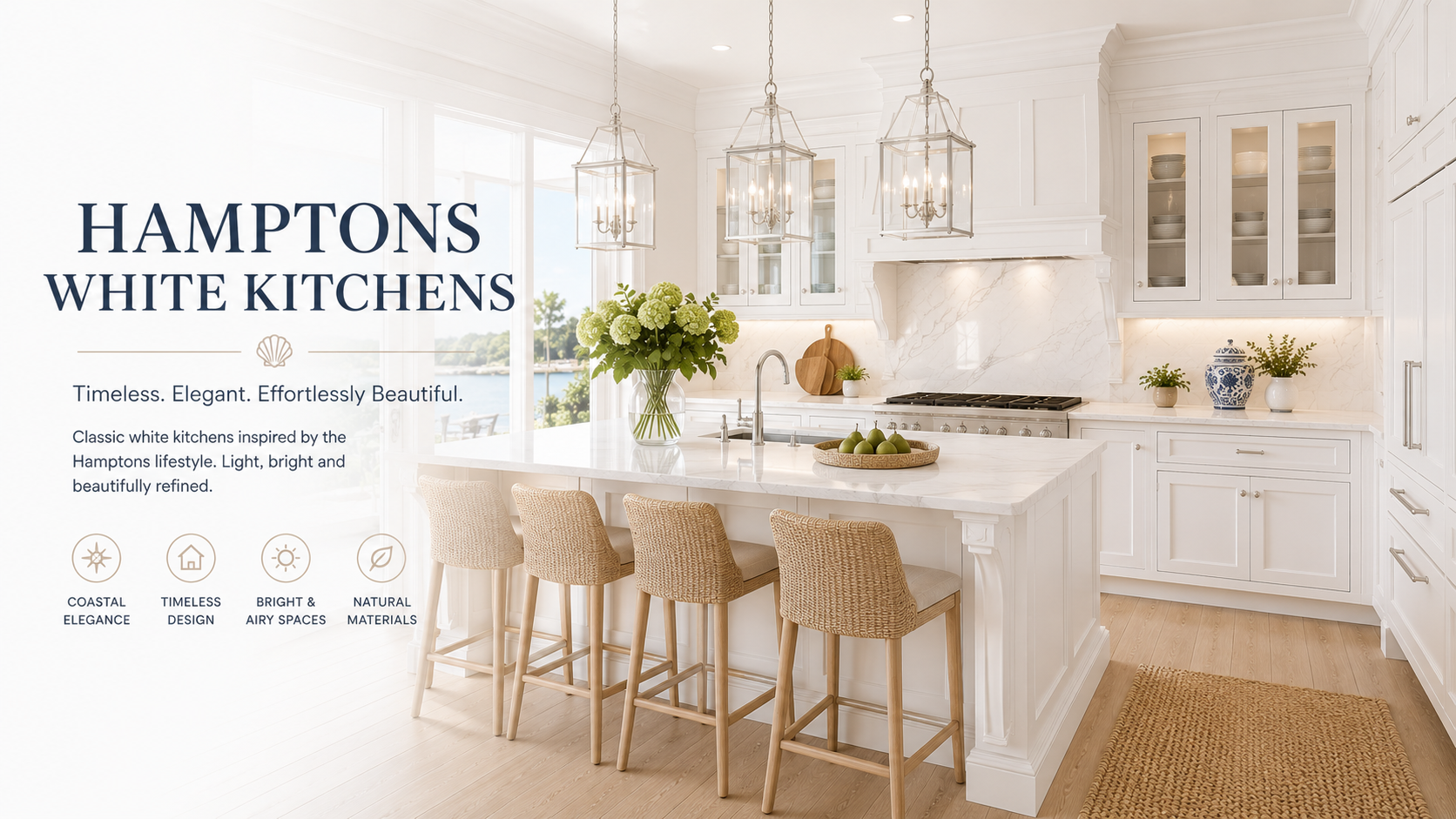 12 Hamptons White Kitchens