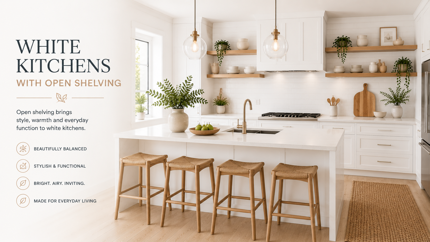 13 White Kitchens with Open Shelving