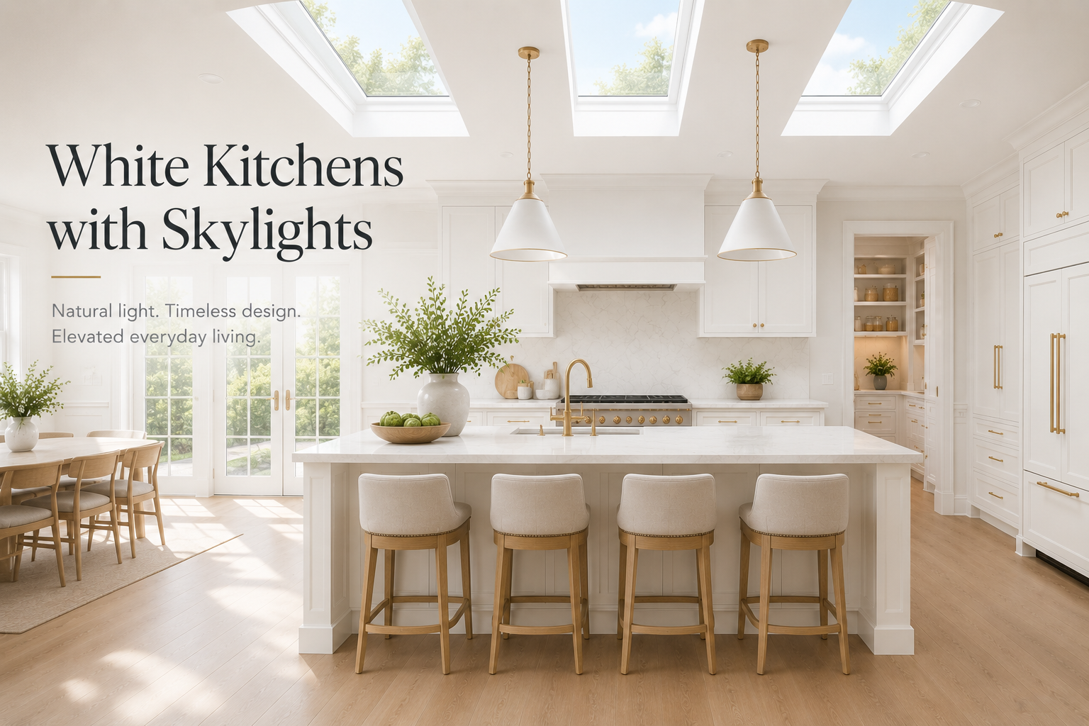 18 White Kitchens with Skylights