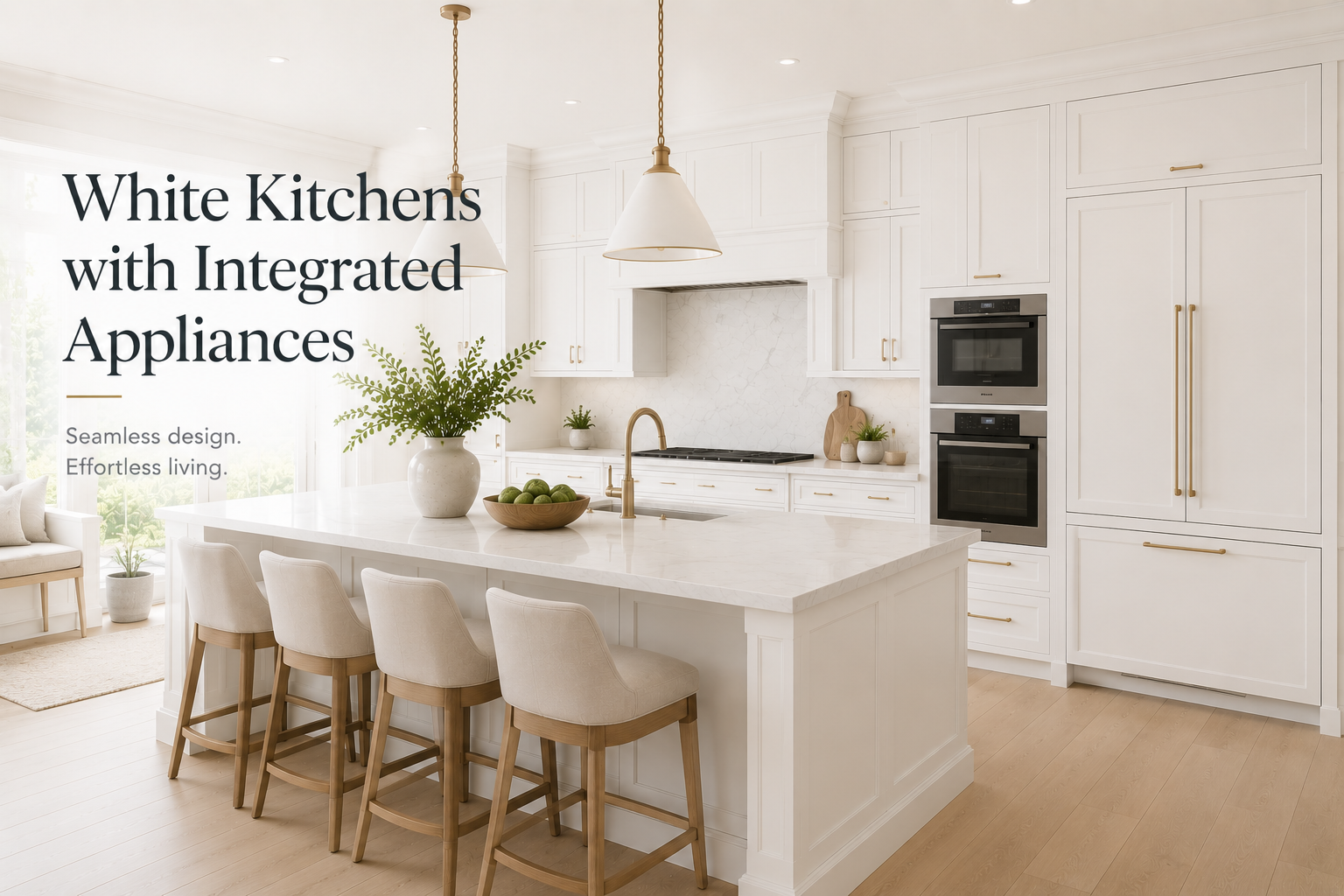 21 White Kitchens with Integrated Appliances