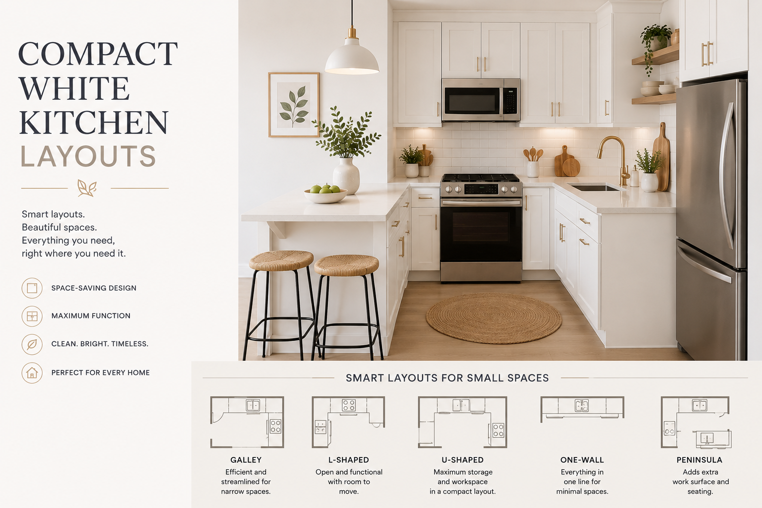 29 Compact White Kitchen Layouts