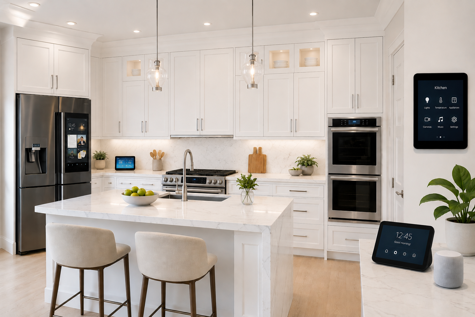 32 White Kitchens with Smart Appliances