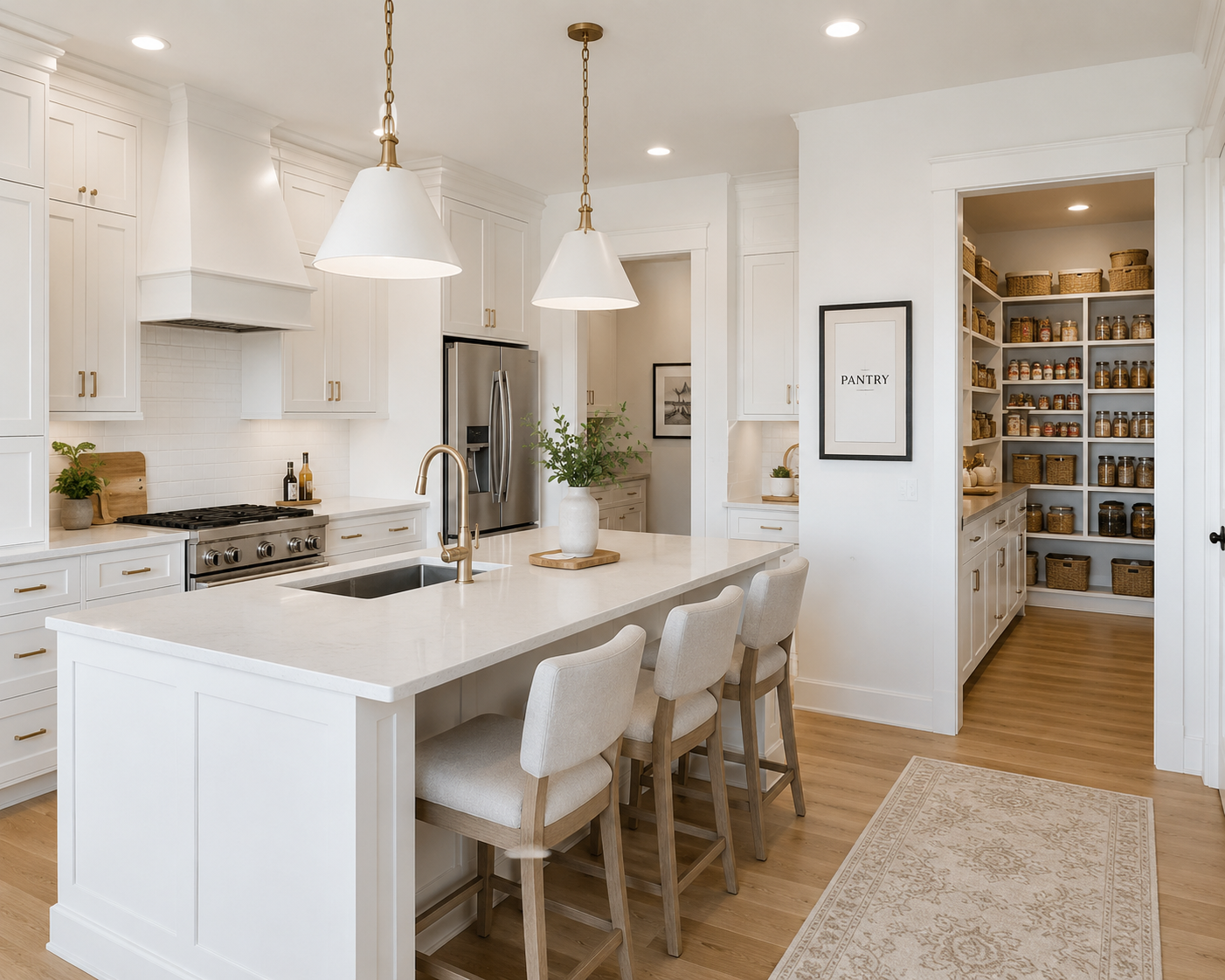 33 White Kitchens with Walk-In Pantries