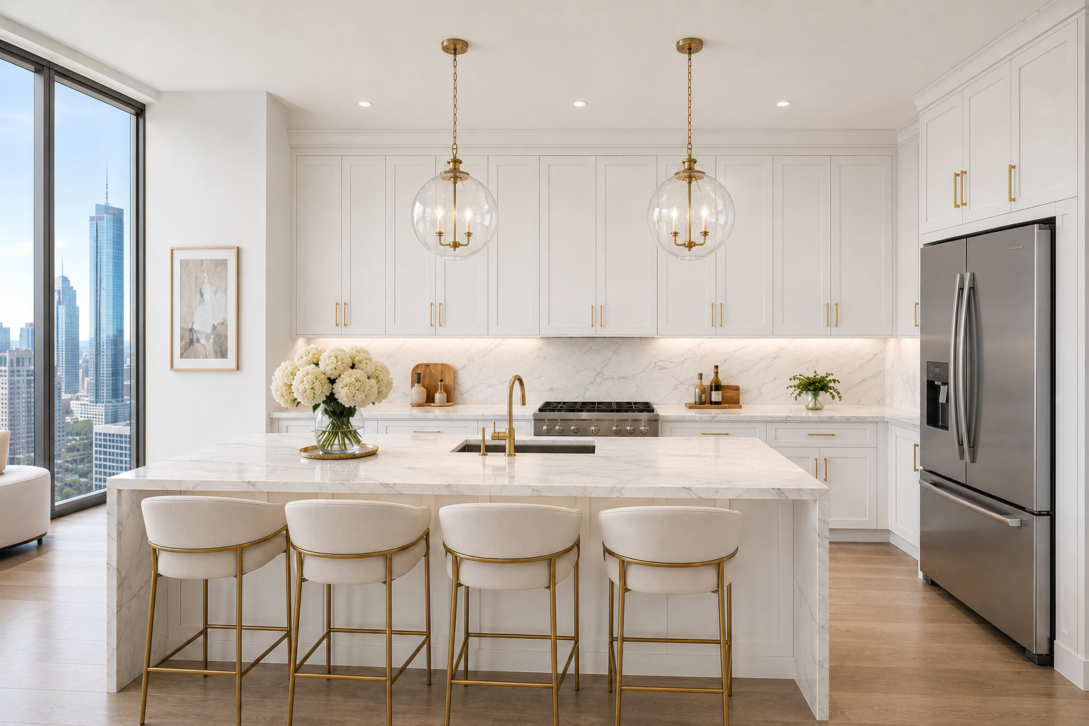 35 Luxury White Apartment Kitchens