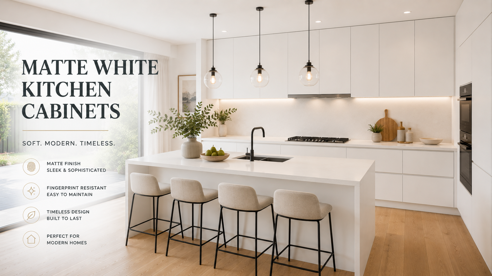 5 Matte White Kitchen Cabinets