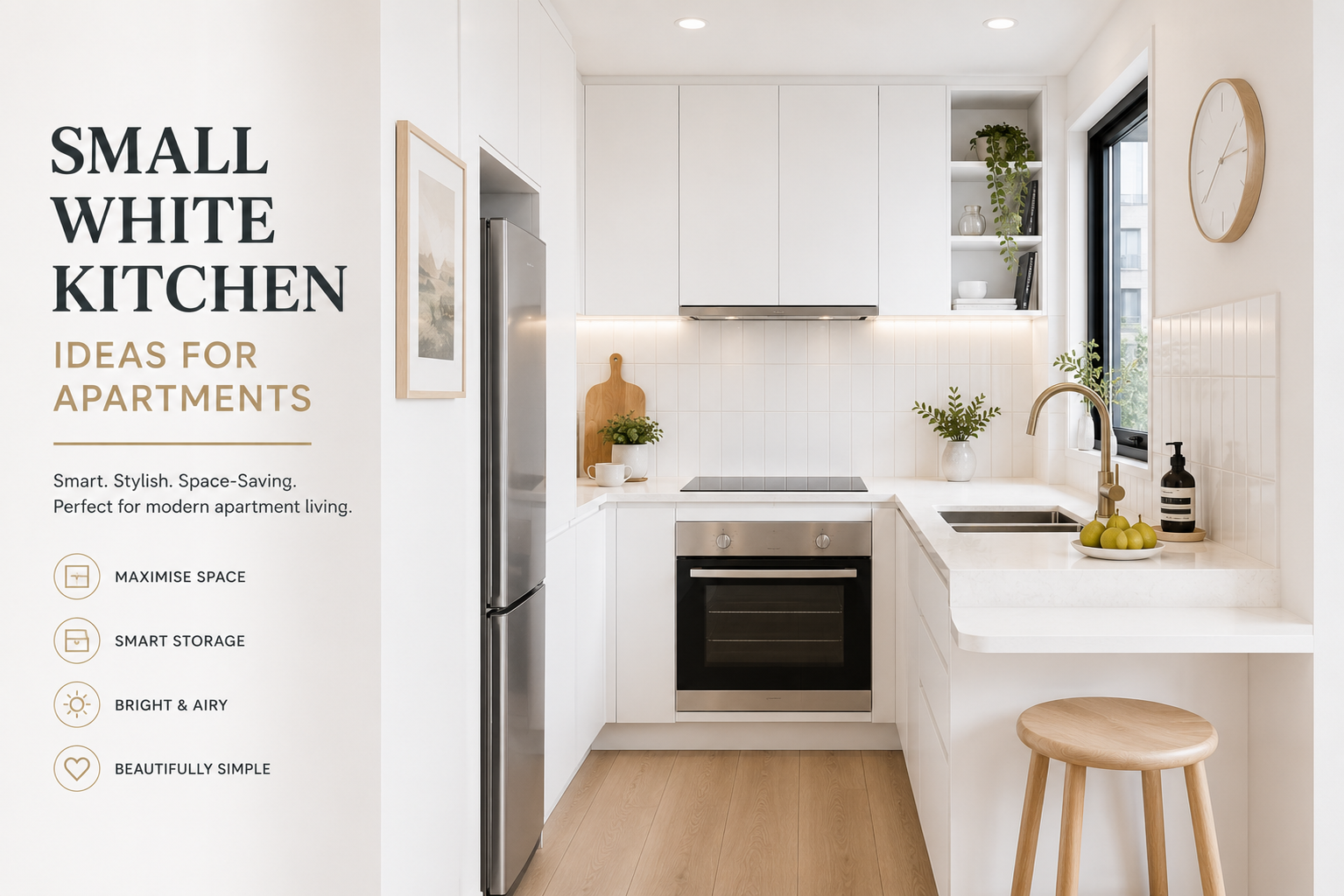 8 Small White Kitchen Ideas for Apartments