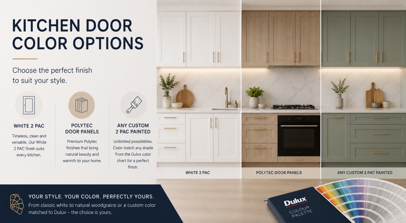 Kitchen door color options showcase